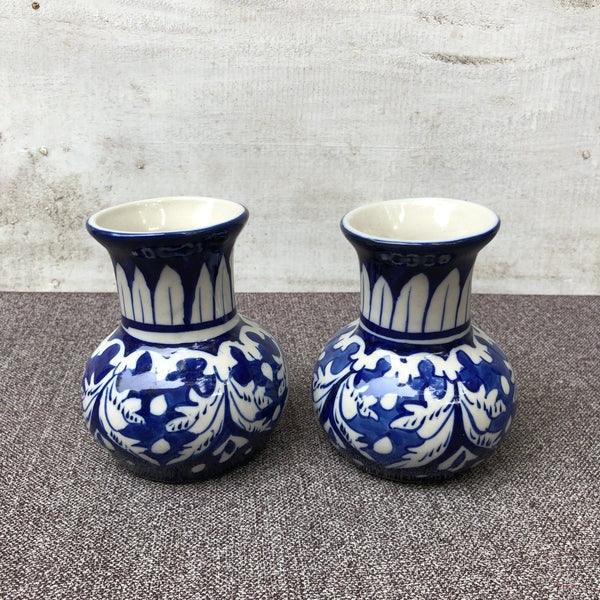 Blue Felicity Tinny Vase - Set of 2