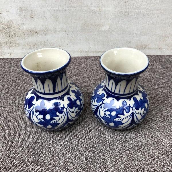 Blue Felicity Tinny Vase - Set of 2