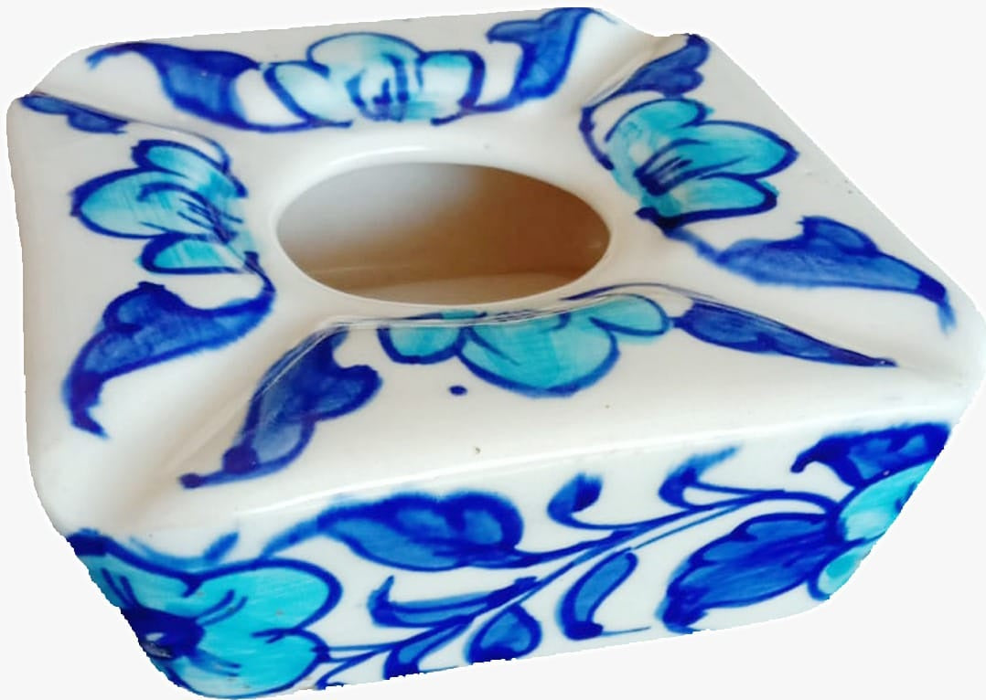 Blue Felicity Ceramic Ashtray / Dish - Handcrafted Art