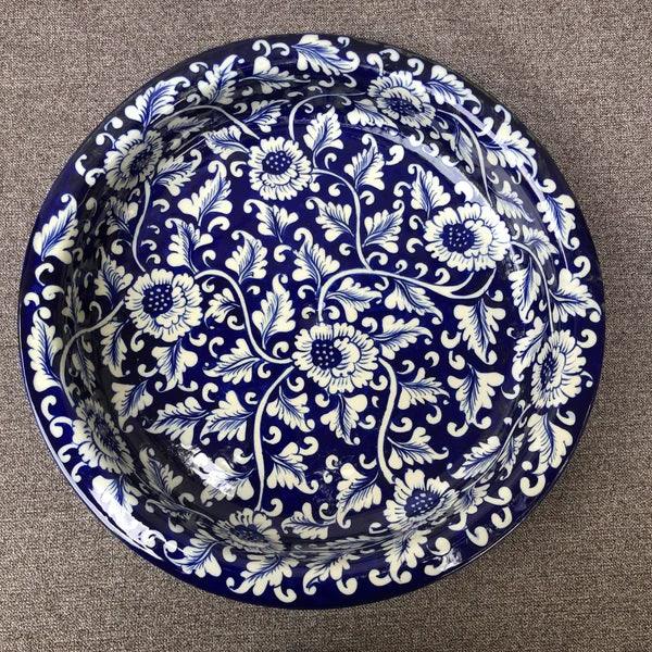 Blue Flower Medium Fruit Bowl