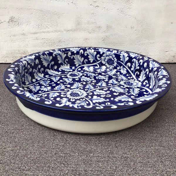 Blue Flower Medium Fruit Bowl