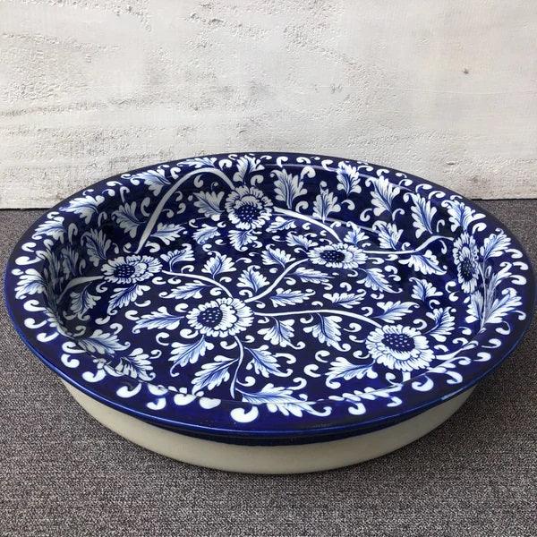 Blue Flower Big Fruit Bowl