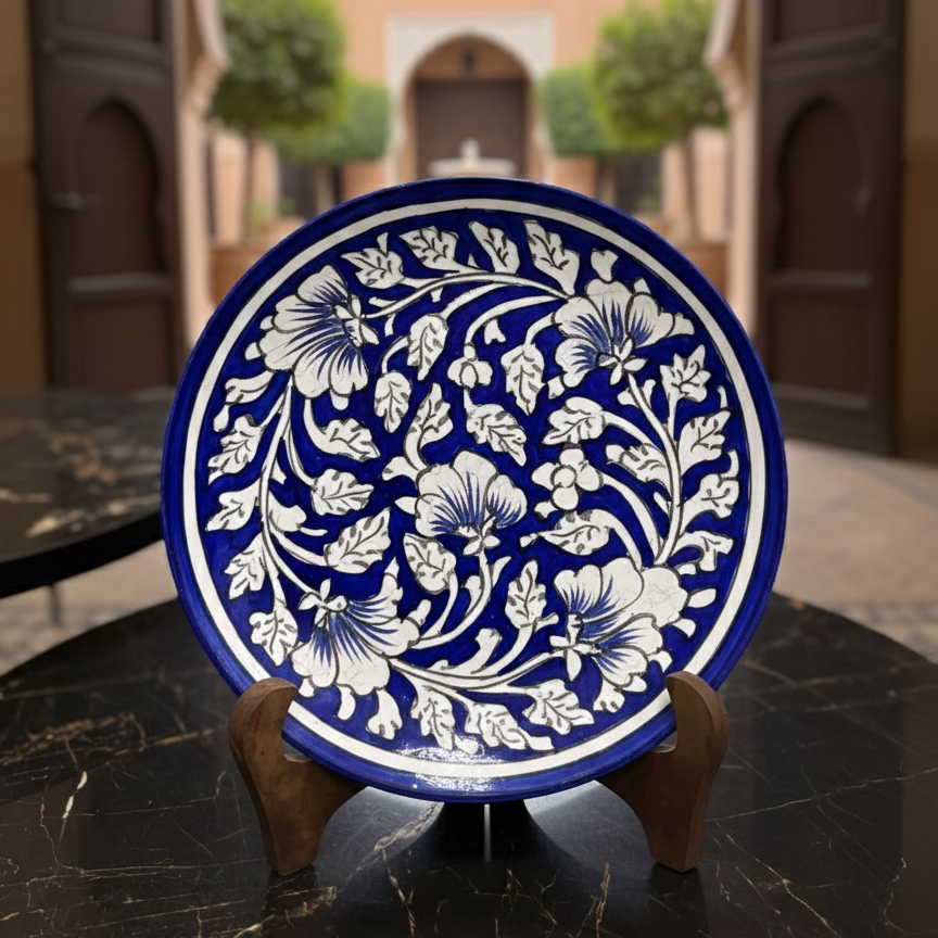 Handcrafted Wooden Naqashi Plate 10inch