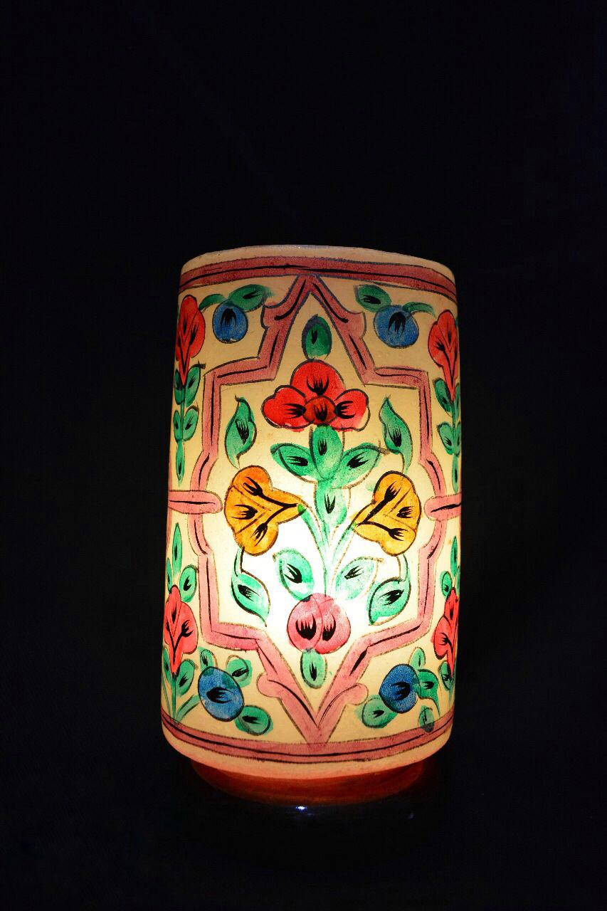 Bottle Shape Camel Skin Lamp 8-inch