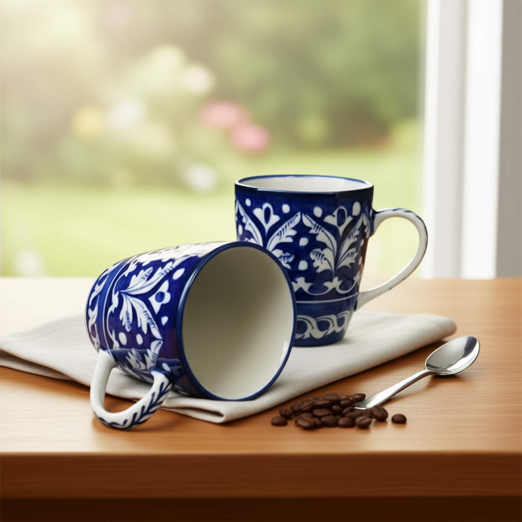 Blue Felicity Mug Large - Set of 2