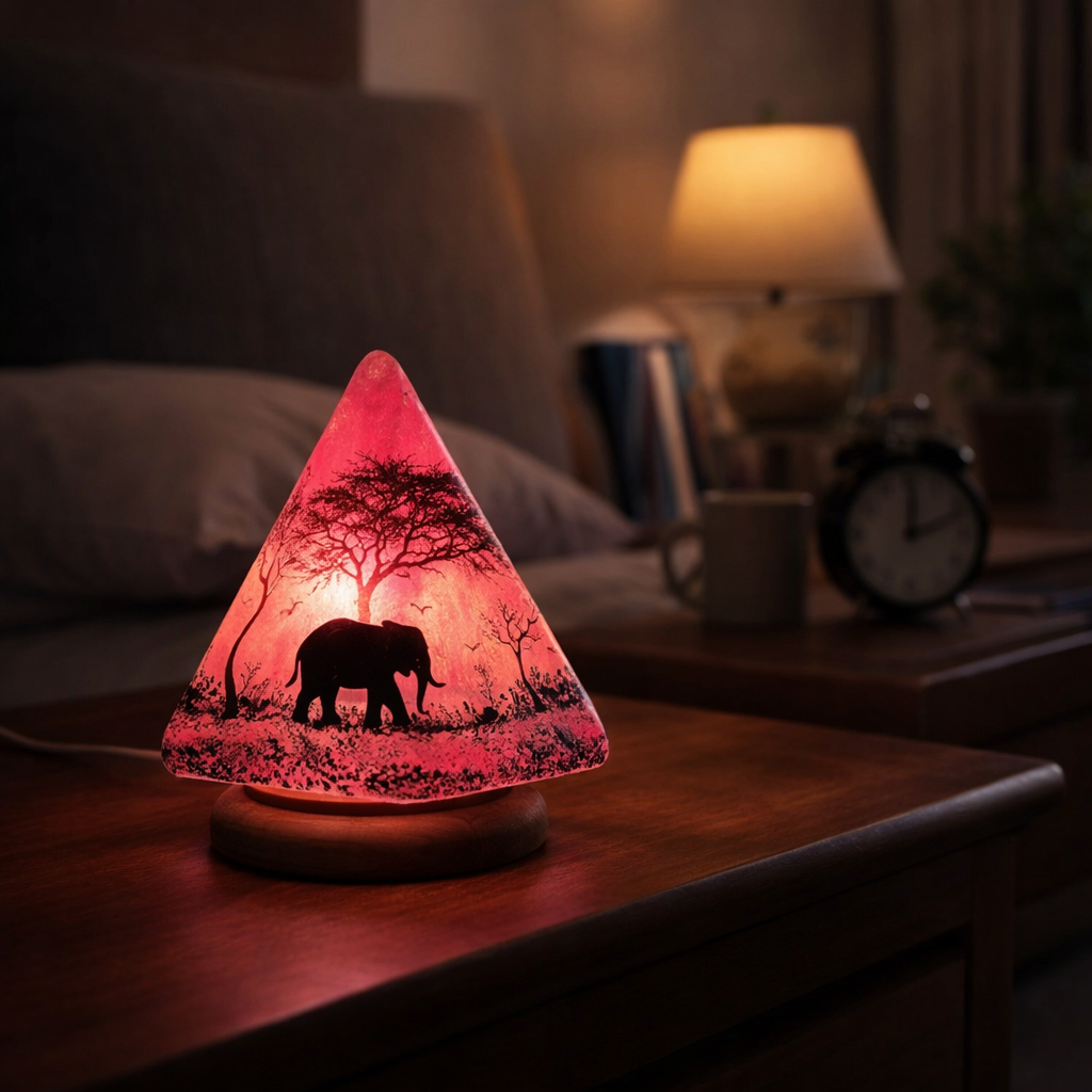 Pink Tanzanian Camel Skin Lamp
