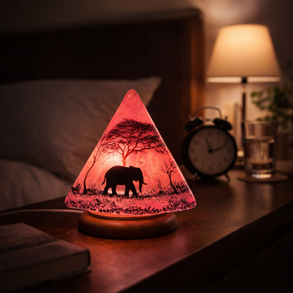 Pink Tanzanian Camel Skin Lamp