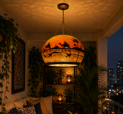 Desert Handcrafted Roof Hanging Lamp With Chain