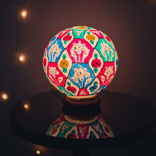 Handmade Camel Skin Lamp 7inch