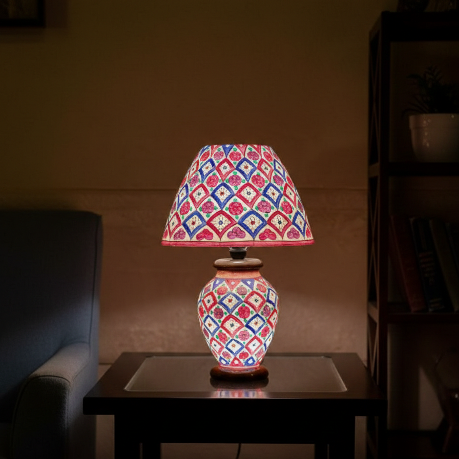 Handcrafted Shade Camel Skin Lamp
