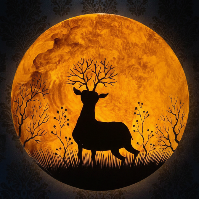 Wall Plated Handmade Camel Skin Lamp