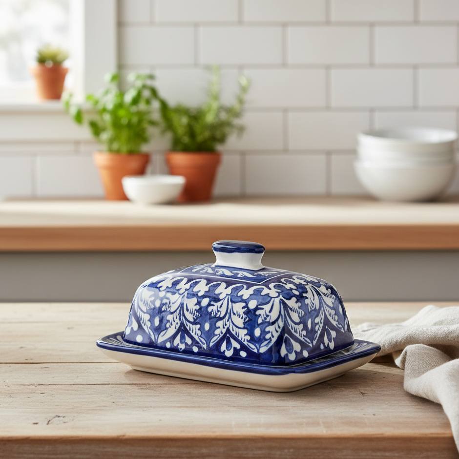 Blue Felicity Butter Dish
