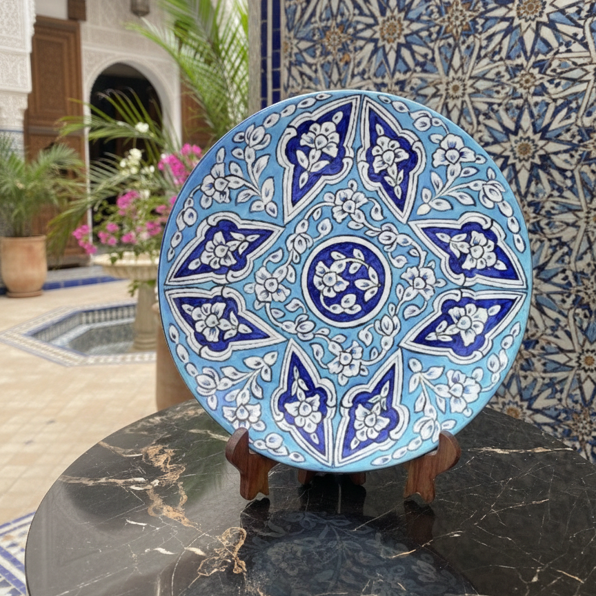 Handcrafted Wooden Naqashi Plate 10inch