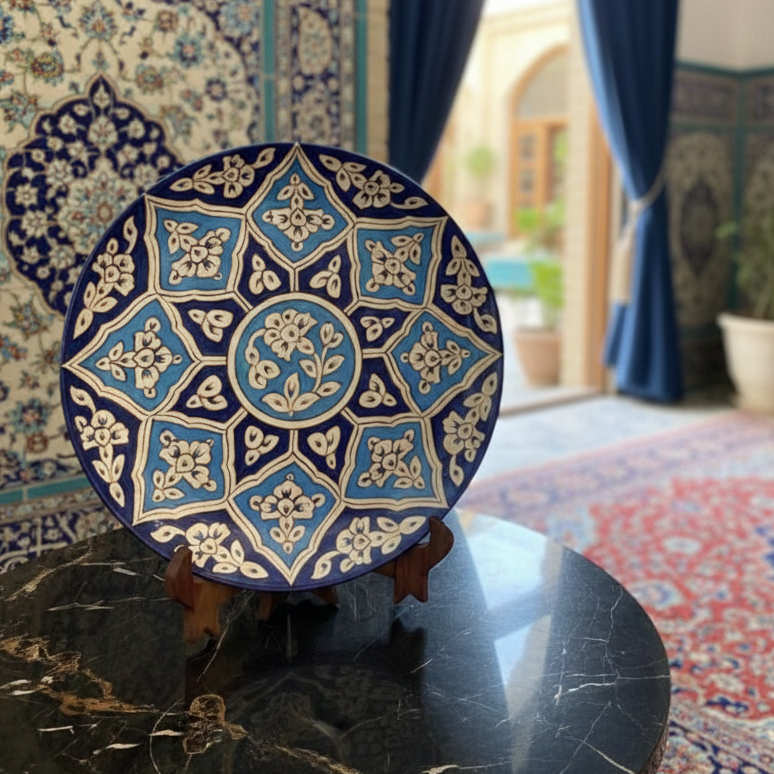 Handcrafted Wooden Naqashi Plate 10inch