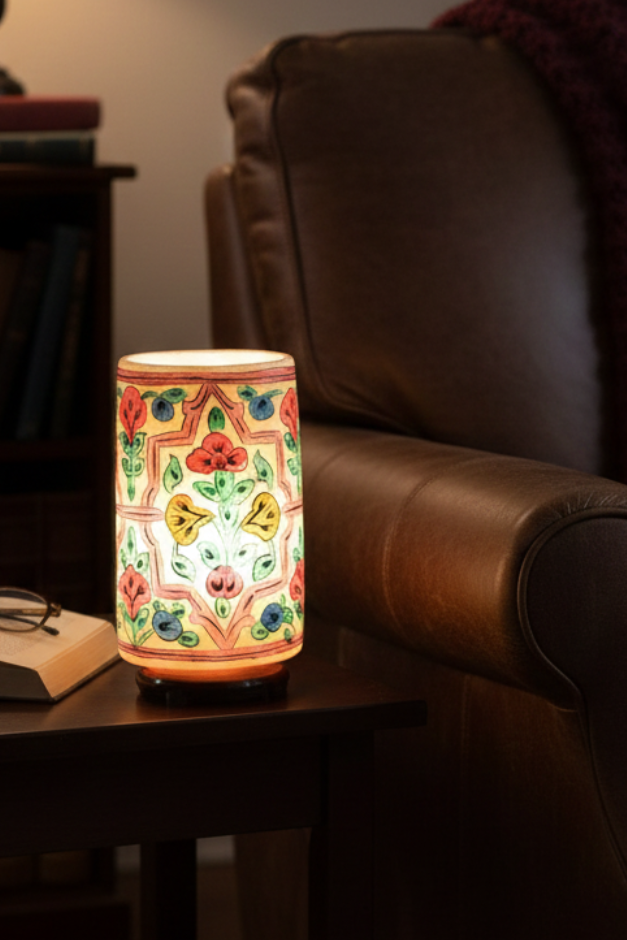 Bottle Shape Camel Skin Lamp 8-inch