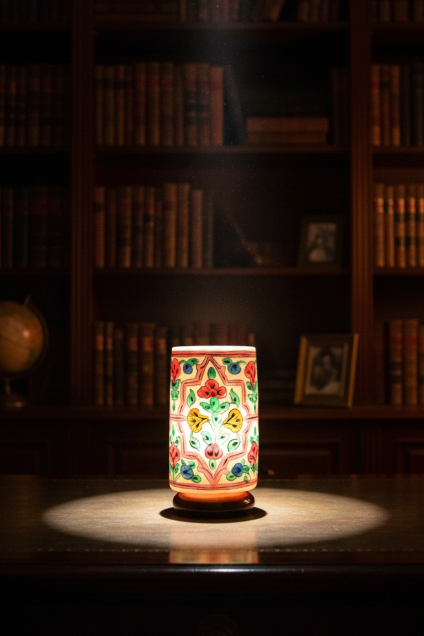 Bottle Shape Camel Skin Lamp 8-inch