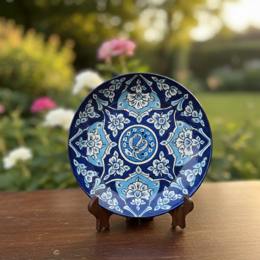 Handcrafted Wooden Naqashi Plate 10inch