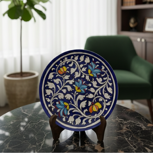 Handcrafted Wooden Naqashi Plate 10inch