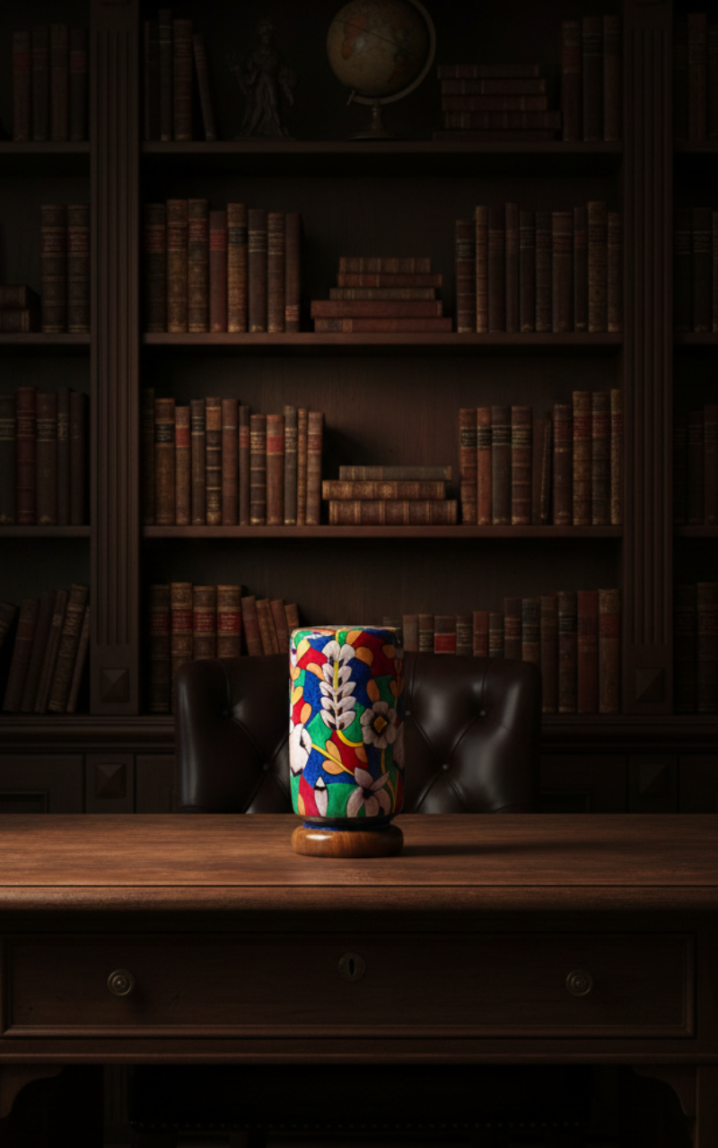 Handmade Camel Skin Lamp 8 Inch