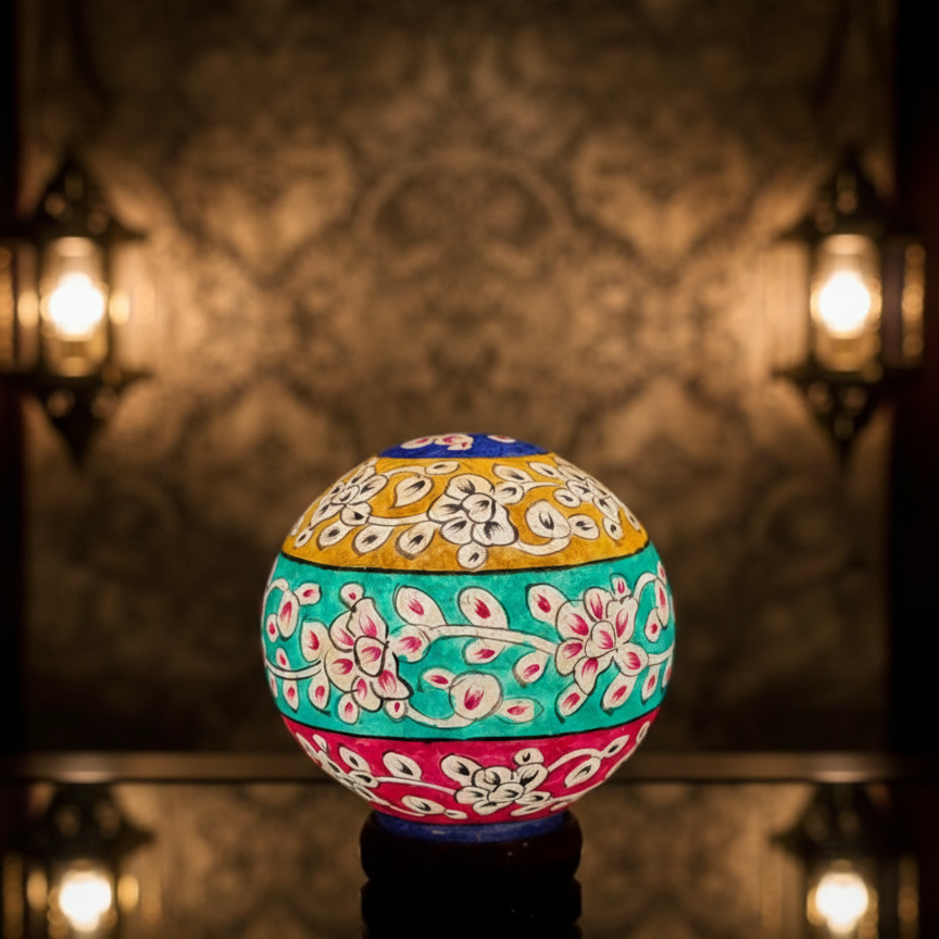 Handmade Camel Skin Lamp 8inch