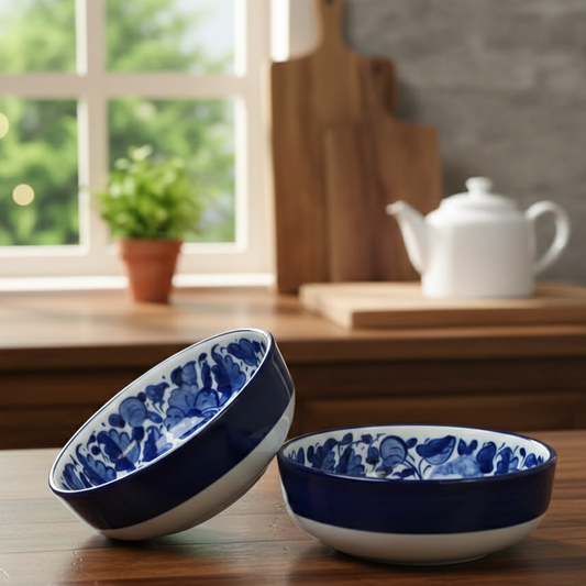 Blue Pattern Small Bowl - Set of 2