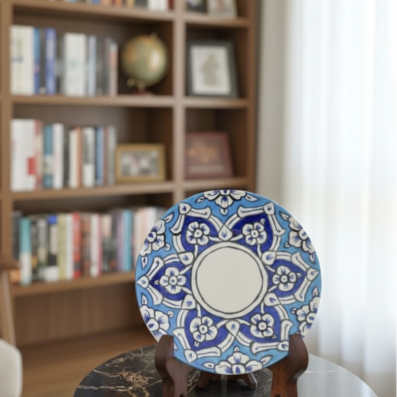 Handcrafted Wooden Naqashi Plate 10inch