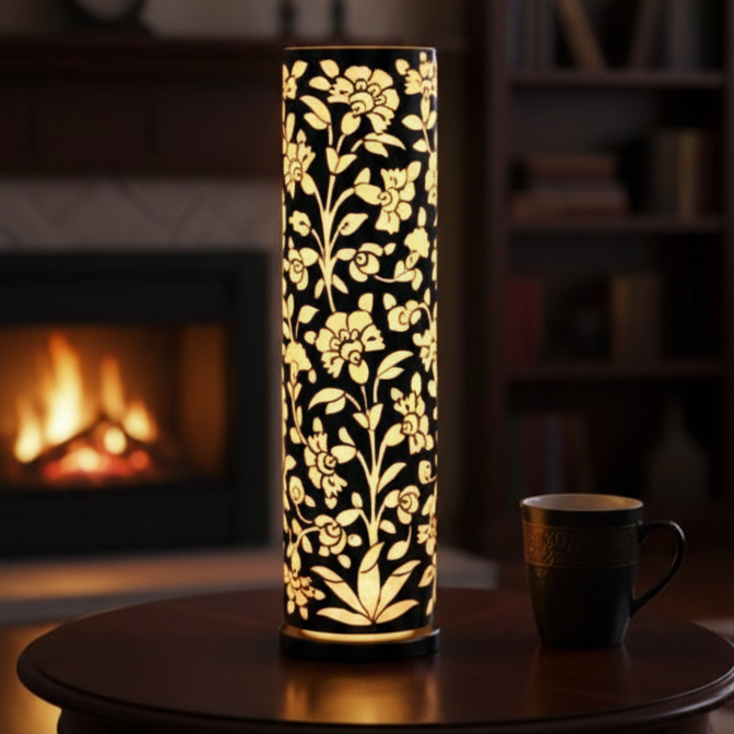 Bottle Shape Camel Skin Lamp 21-inch