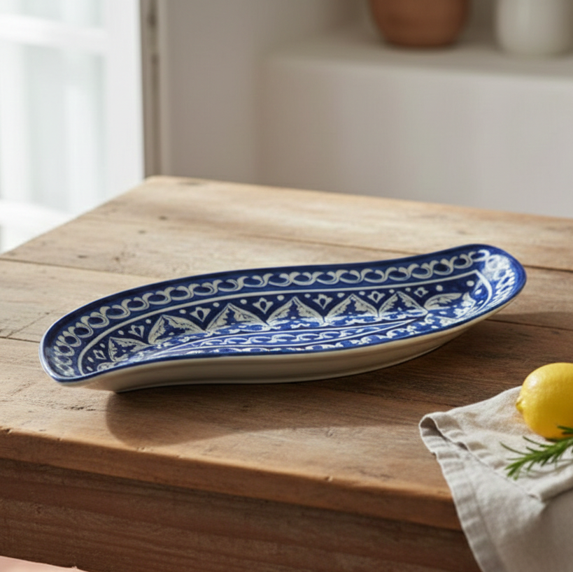 Blue Felicity Leaf Dish