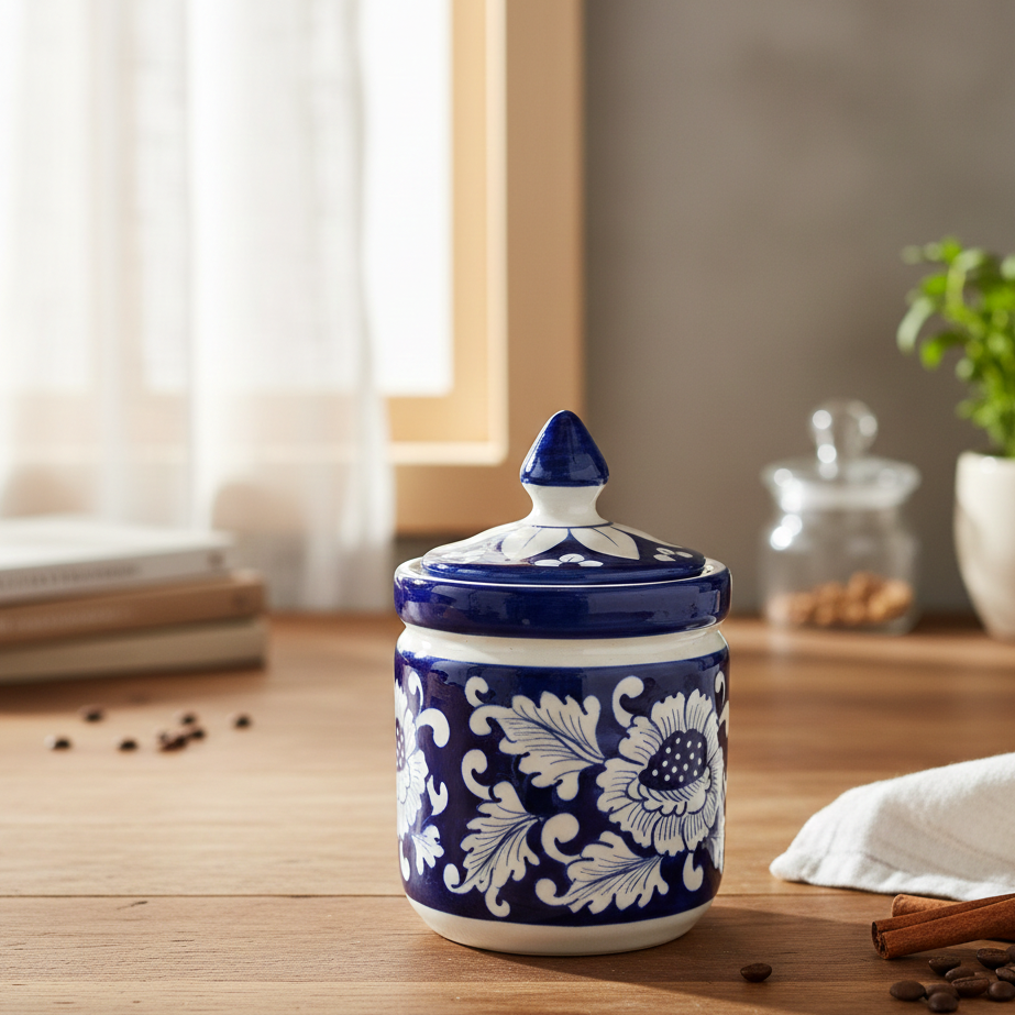 Blue Flower Small Jar