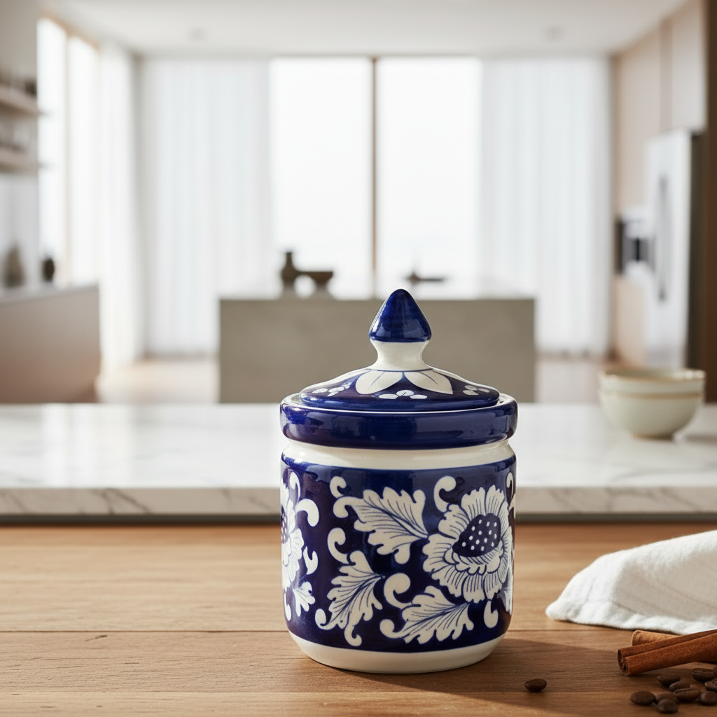 Blue Flower Small Jar