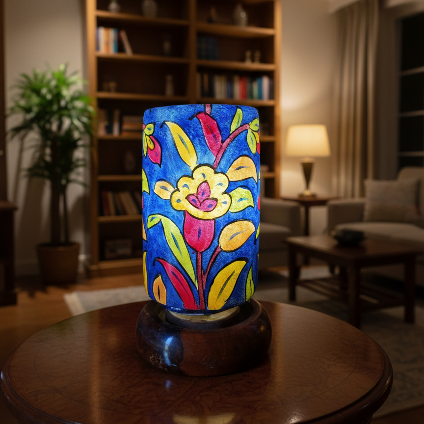 گلاس شیپ اونٹ کی جلد کا لیمپ 8 انچ