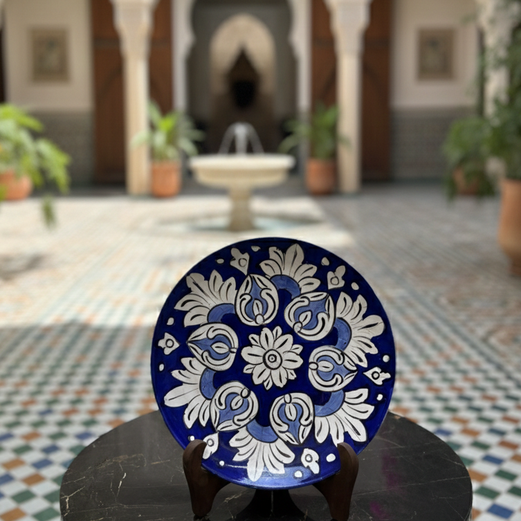 Handcrafted Wooden Naqashi Plate 10inch