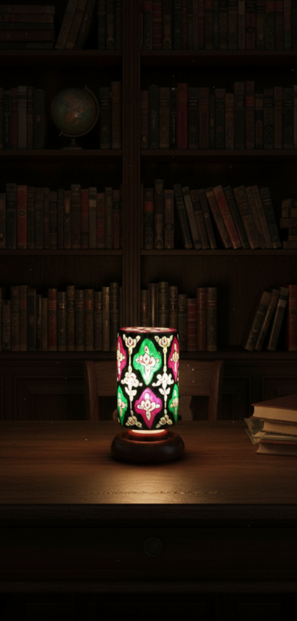 Bottle Shape Camel Skin Lamp 8-inch