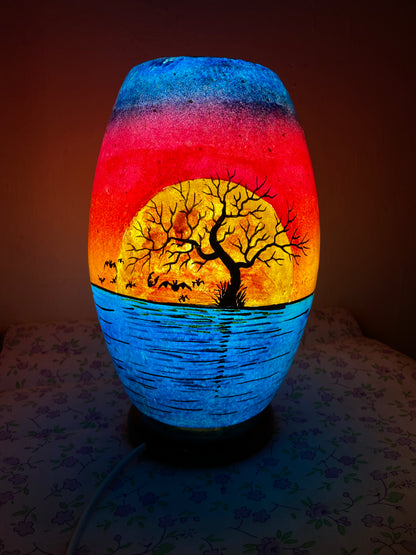 Unique Shape Camel Skin Lamp 12-inch