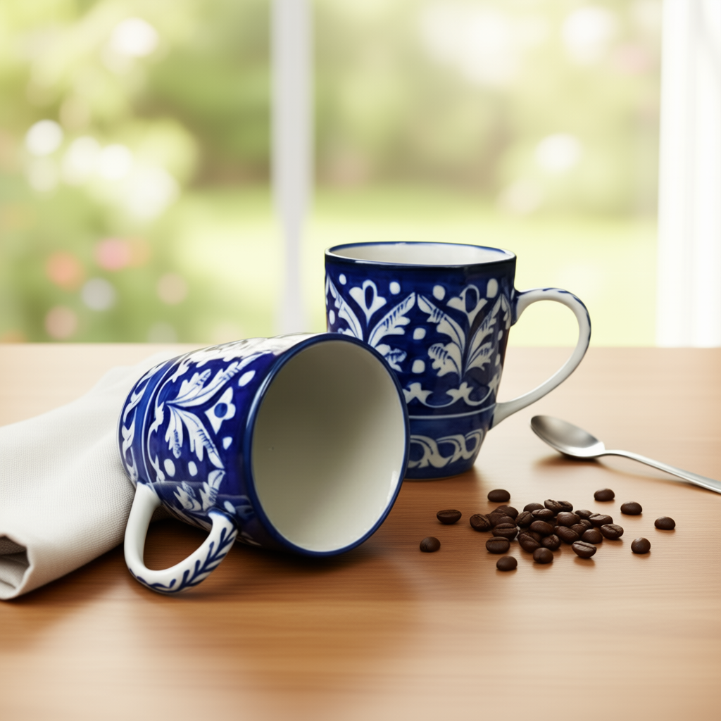 Blue Felicity Mug Large - Set of 2
