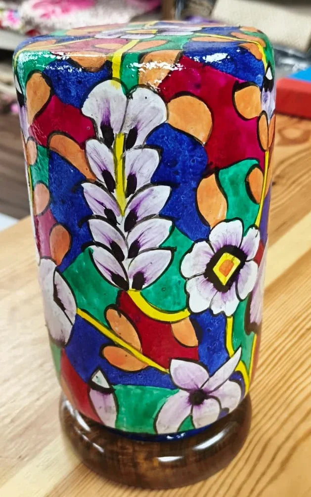 Handmade Camel Skin Lamp 8 Inch