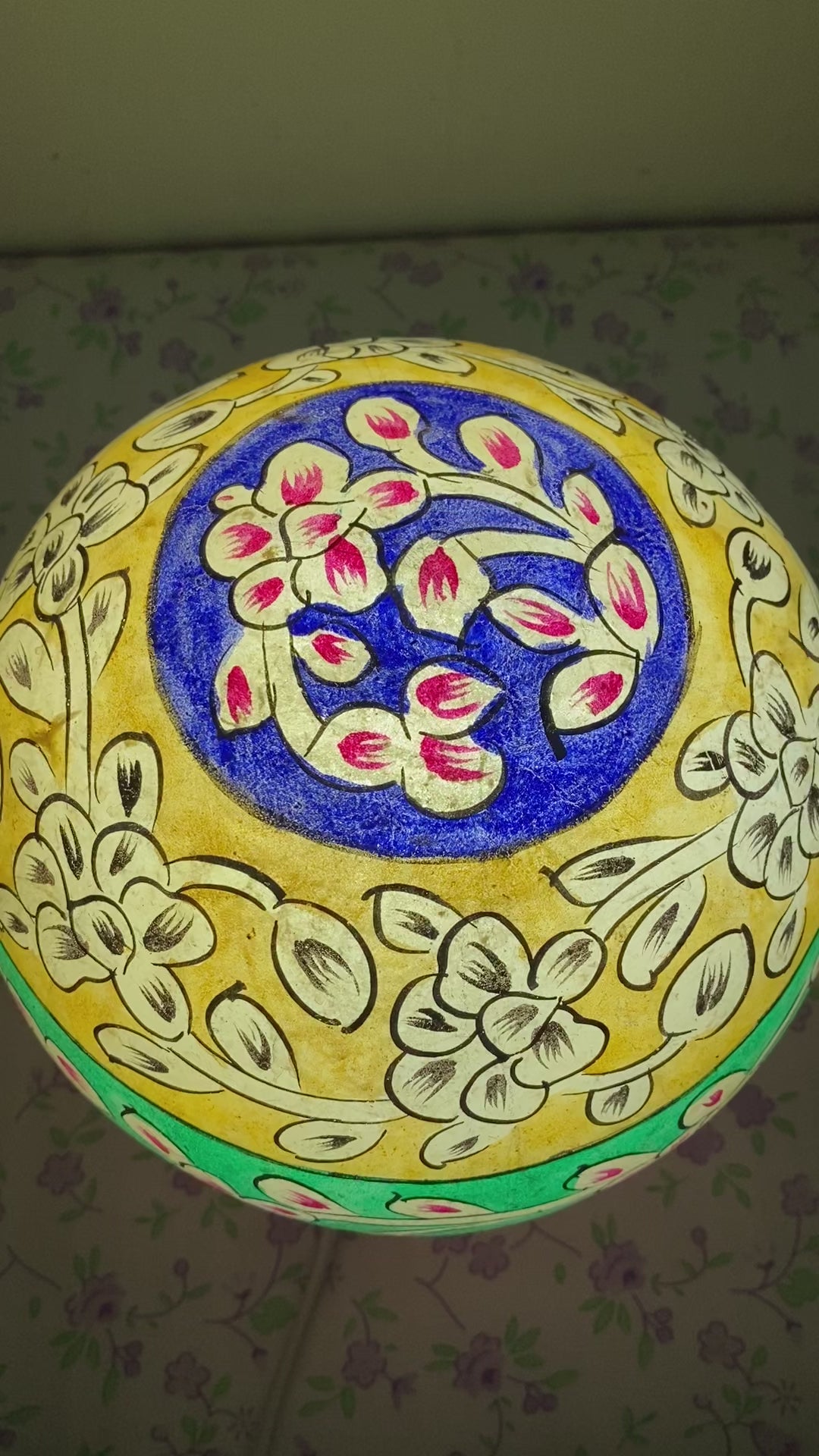 Handmade Camel Skin Lamp 7inch