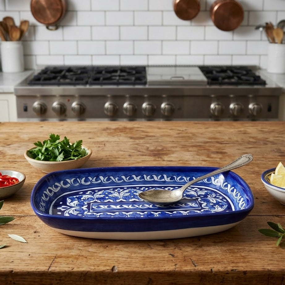 Blue Felicity Long Serving Dish